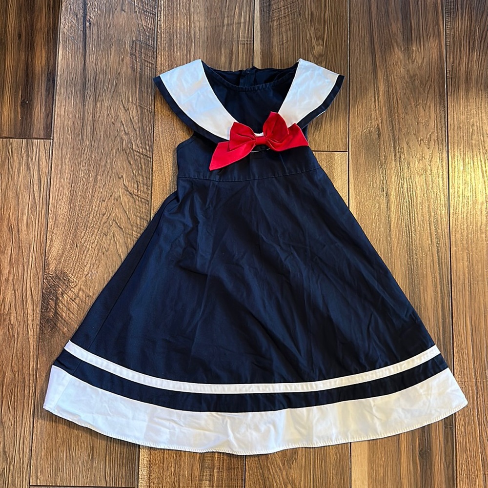 Good Lad of Philadelphia Navy Blue Sailor Dress with Hat  Size 5